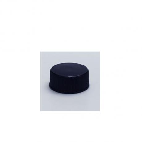 Beauty product packaging ribbed black plastic caps for plastic bottles container body and face product