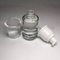 Unique shape glass bottle 30ml capacity 20/410 neck size lotion pump for foundation and skincare packaging