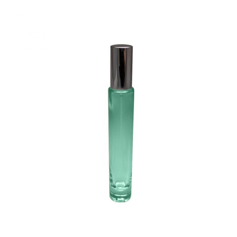 Custom spray color empty tall cylinder perfume glass bottle 10ml 13/415 screw neck aluminum sprayer and cap