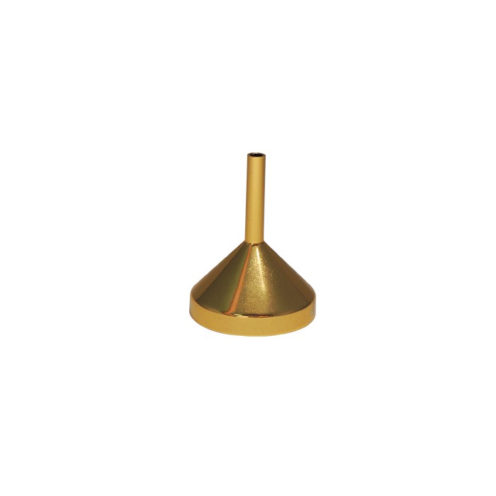 Best quality gold color aluminum funnel mini size filling perfume bottle funnel