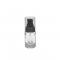 Custom made skincare packaging cylinder shape glass bottle empty 15ml custom color black pump facial treatment