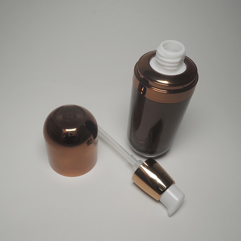 Refillable bottle with press on pump cap cosmetic container acrylic bottle