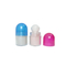 Captivating small size plastic blue and pink cap roll on bottle
